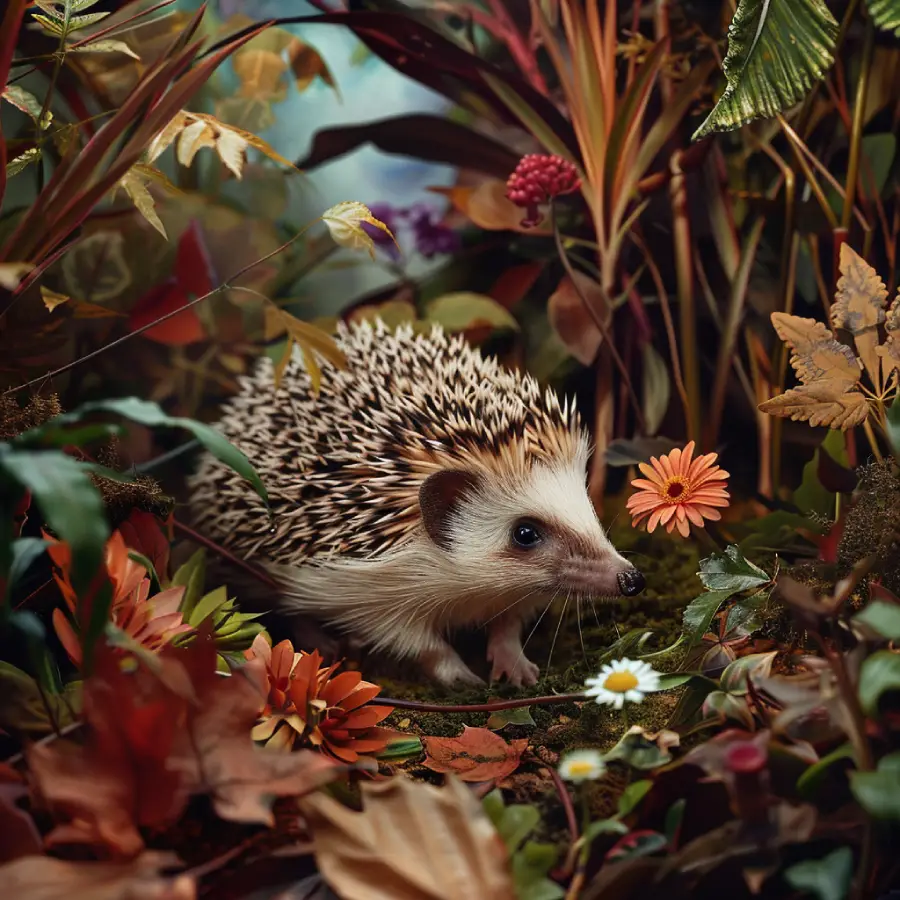 Image 1: photo d'un hérisson qui découvre un jardin
