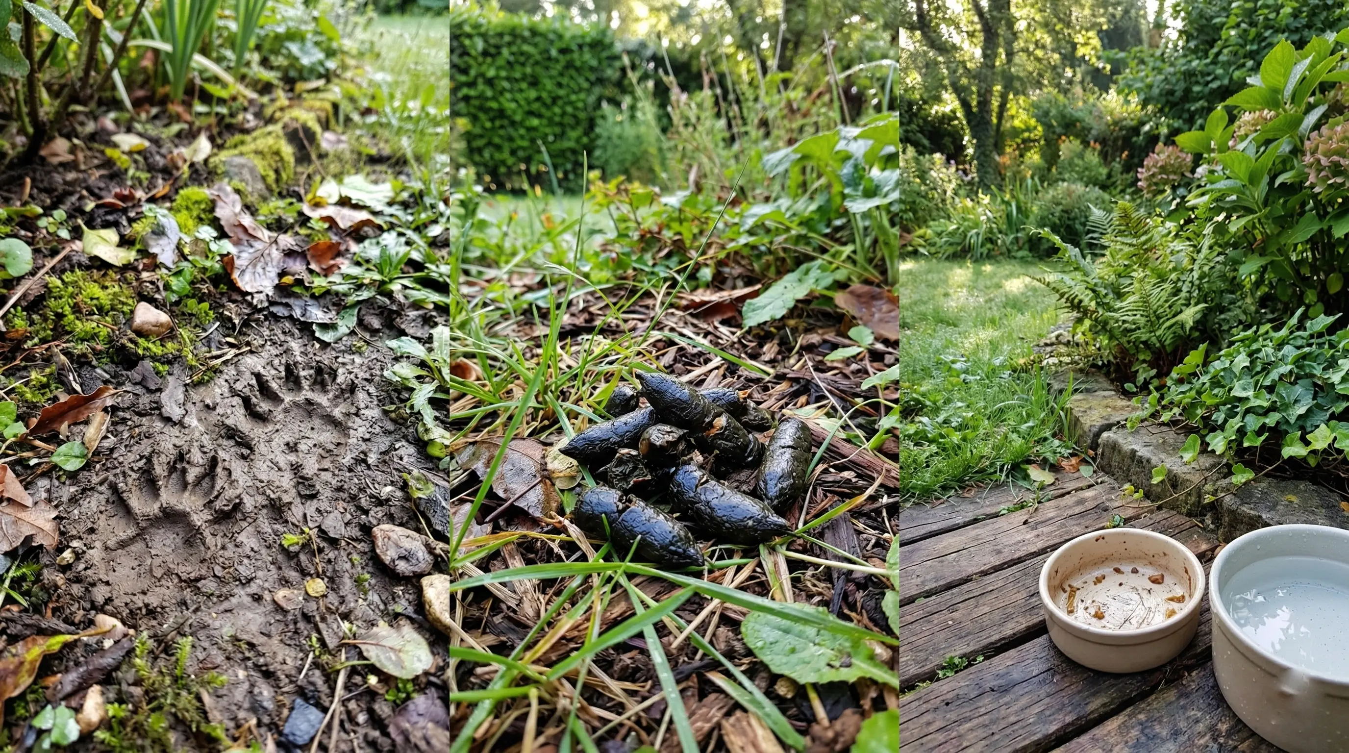 Indices de présence du hérisson dans un jardin